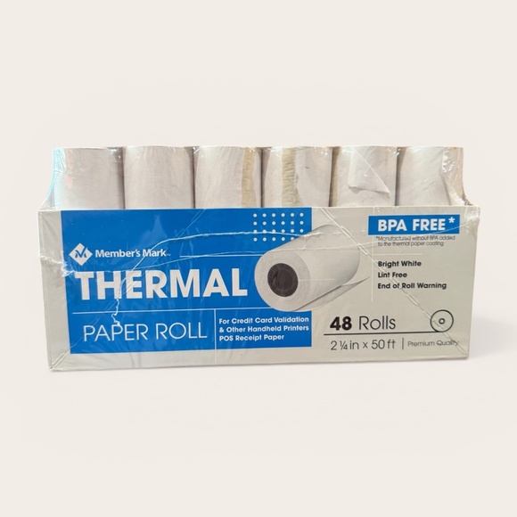 Member's Mark Thermal Paper Rolls - 48 Rolls - 2 1/4" x 50 Ft. - NEW - Picture 3 of 3